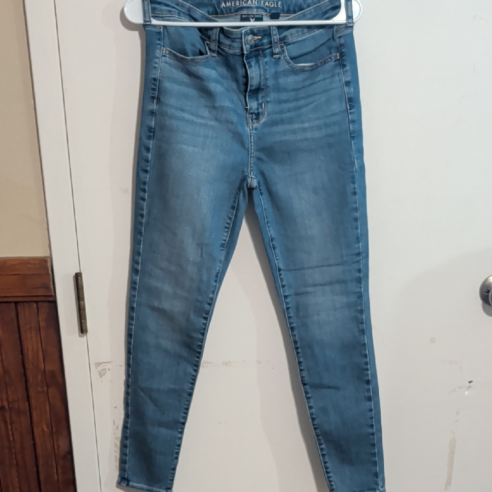 American Eagle Outfitters Women's Light Blue Skinny Jeans